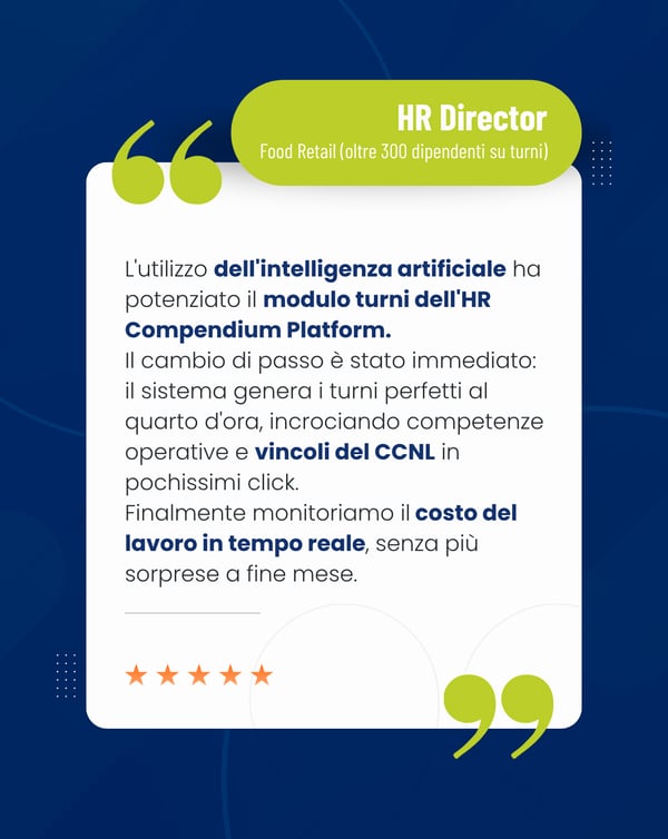 Recensione Clienti su turni automatici Recensione Clienti su turni automatici